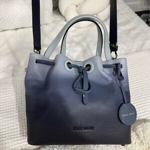 Cole Haan Two-Tone Navy and Gray Shoulder Bag